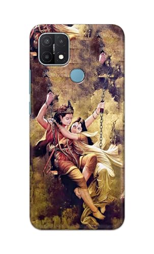 Image of Printed Hard Back Cover for Oppo A15s Back Cover (Radha Krishna Love -J1) -190724(EA)