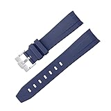 HMJGDHX YSJNGF Cinturino in caucciù Curvo Senza spazi Vuoti per Cinturino di Ricambio per Orologio Uomo Donna Cinturini da 20 mm Fibbia in Argento Fibbia in Oro Fibbia Rosa Fibbia Nera
