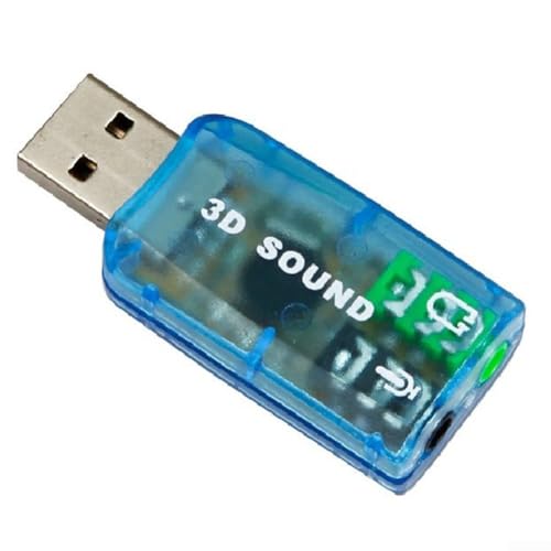 Suono immersivo con Xear 3D USB Scheda Audio 5 1 Canale Interfaccia Audio Esterna (Blu)
