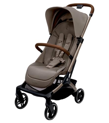 Maxi-Cosi Oxford Cabin Baby Kinderwagen, Für Flugreisen, 0–4 Jahre, zusammenklappbar, federleichter und ultrakompakter, Sanfte Federung, flache Liegeposition, integrierten Tragegurts, Oak Truffle