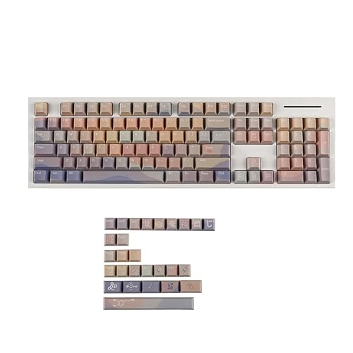 Image of YMDK Cherry Profile Dopamine Story 5 Sides Over Dye Sub Thick PBT KEYCAP for MX Mechanical Keyboard 61 68 84 87 96 104 108