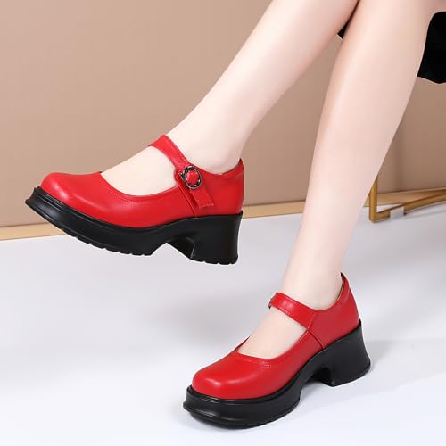 Mary Jane Shoes Women Platform Mary Janes Heels Women's Chunky Pumps Dress Shoes Ladies Work Comfortable Dressy Casual Footwear4