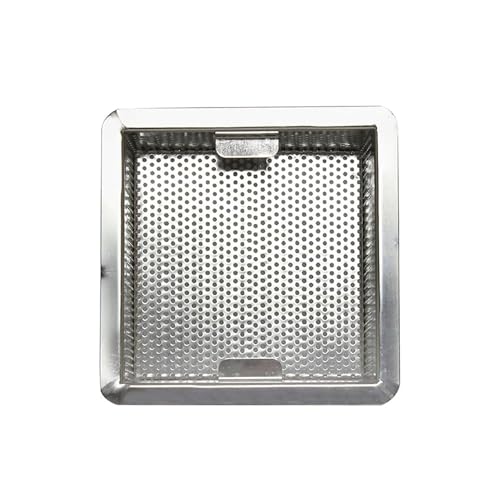 Cesto de acero inoxidable para desagüe de suelo 8.5x8.5x3" miniatura 4