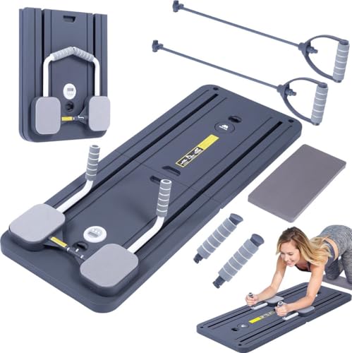 Taylor & Brown Pilates Board at Home – Mini Pilates Reformer Board & Reformer Pilates Machine – Compact Reformly Pilates Board for Effective Workouts (Grey)
