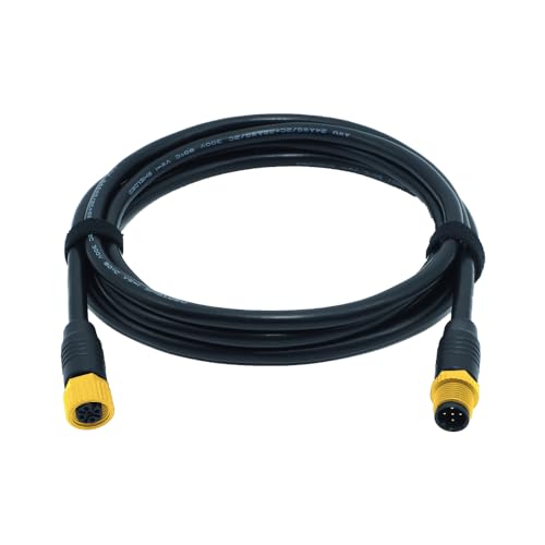 NMEA 2000 Cable for Lowrance Garmin Simrad Network System, Marine Grade NMEA 2000 Backbone, Drop, Extension Cables (15FT, Yellow)