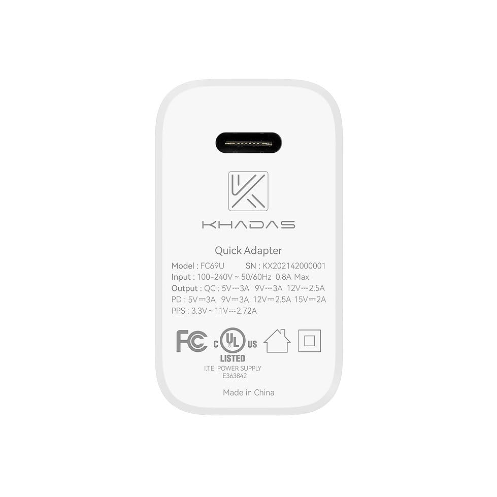 Adaptateur USB-C 30 W KHADAS bloc prise secteur charge rapide format compact