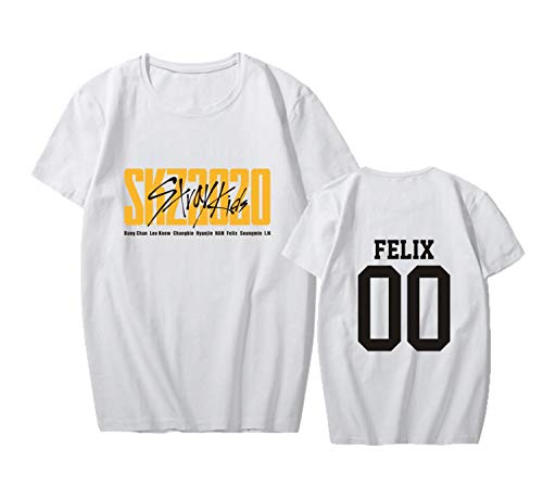Xkpopfans Stray Kids Shirts Album SKZ2020 Support T-Shirt I.N Felix Hyunjin Tee Shirt