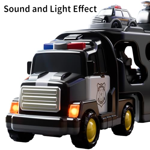 image for TEMI Police Trucks Boy Toys for 3-5 Year Old Toddlers - Toys for 3 4 5