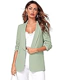 blazer 3/4 arm zalando Lange, geraffte 3/4-Arm-Jacke mit geschlitzten Bündchen, außerdem verfügt sie über einen Rückenschlitz für einfaches Bewegen