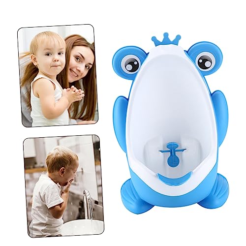 IWOWHERO 子供用小便器 幼児用トイレ 男の子用トイレトレーニング 壁掛け式 粘着フック取り付け 高さ調節可能 漫画風デザイン バスルーム収納