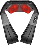 Nekteck Shiatsu Back Neck Massager,2026 Upgraded 3D Back Shoulder Kneading Massage Pillow, Deep Kneading Shoulder Massager with Heat, Waist Massage Pillow for Home Car and Office Use (NOT Cordless)