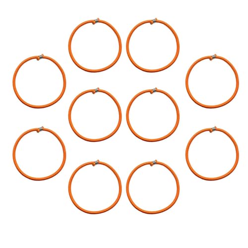 QUXVUIS Cuerda elástica de Repuesto para trampolín, Resistente, con Lazos elásticos para Actividades en Interiores y Exteriores. 10 Cuerdas elásticas de Repuesto de, Naranja