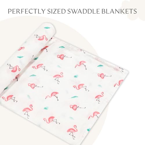 Image of Muslin Baby Swaddle - Breathable Receiving Blankets for Newborn Baby, 70% Viscose derived from Bamboo, 30% Spandex, Imported