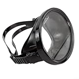 Máscara de buceo de ajuste cómodo con características antivaho, ideal para aventuras acuáticas familiares (negro)