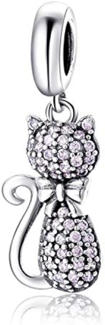 FAEFASH Sparkling Pink Cat Pendant Pet 