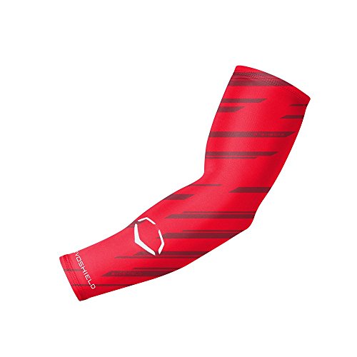 EvoShield Compression Speed Stripe Arm Sleeve, Red, Large/X-Large