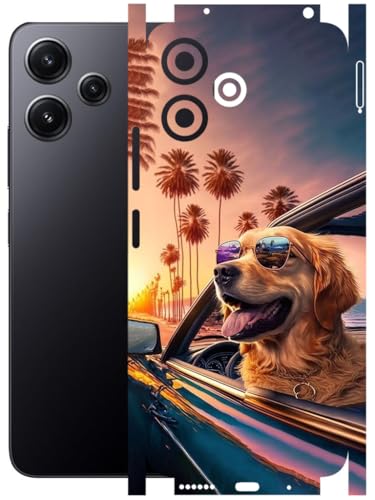 Image of AtOdds - Full Body Back Screen Guard Protector Film - Lamination Wrap Skin Sticker Compatible with Poco M6 PRO (5G) | Scratchproof Matte Finish (Happy Doggo)