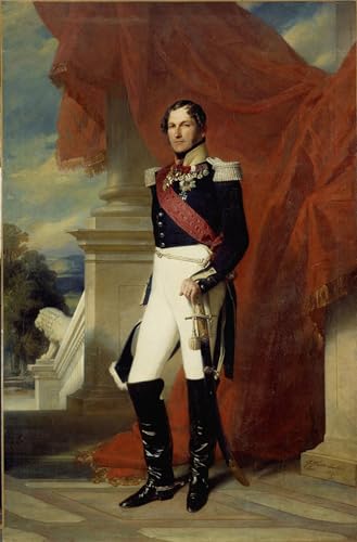 Peinture Léopold Ier image sur toile décoration murale portrait roi Belges