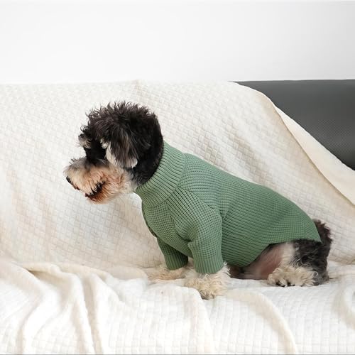 KONVINIT Hundepullover Kleine Hunde Winter Warmer Hund Pullover Weich Rollkragen Strickpullover für Welpen Hunde