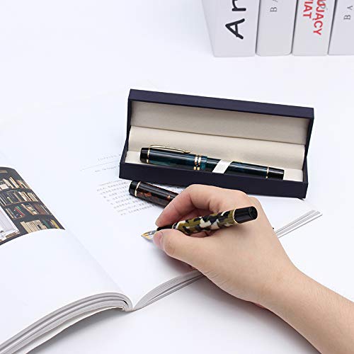 VIDOO Cienka stalówka 0,5 mm pióro wieczne gabinet gładki atrament wypełnienie próżniowe artykuły papiernicze biuro artykuły domowe prezenty - niebieski