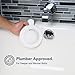 BathShroom Bathtub Overflow Drain Cover - Bath Tub Overflow Cover, Bathroom Spa Accessories, Adds Inches of Water for Deeper & Warmer Bath