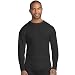 Hanes X-Temp Men`s Thermal Crew, 14500, L, Heather Grey