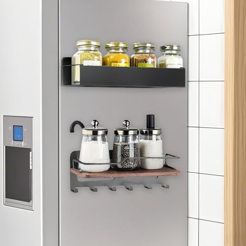 Magnetic Spice Rack for Refrigerator - Magnetic Shelf for Fridge,...