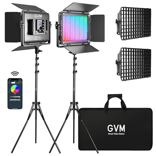 GVM 1300D RGB Video Light with Softbox, 65W LED Video