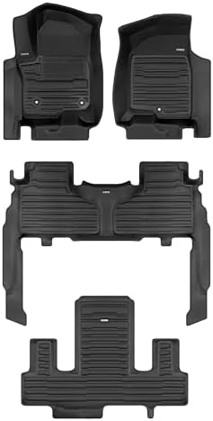TuxMat Custom Floor Mats for Chevrolet Suburban 2021-2026 7-Seater - Maximum Coverage All-Weather Laser Measured Full Se