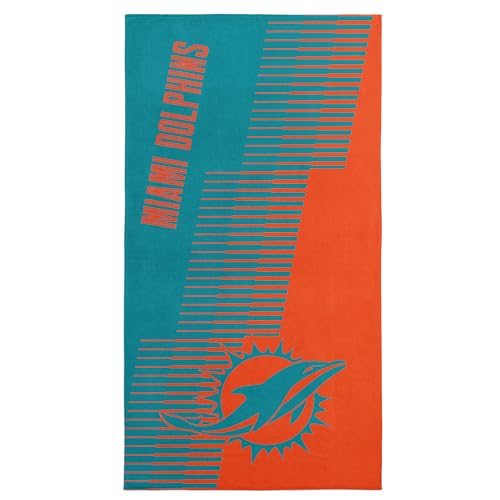 Northwest Miami Dolphins NFL Progression Jacquard Beach Towel 36 x 72 Inches