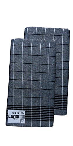 DeX Co. �v���~�A�� �����Y �����M 1�p�b�N �T�C�Y - 2���[�g�� (Lungi) (�O���t�@�C�g�O���[), �O���t�@�C�g�O���[, Free Size