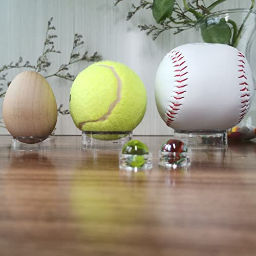 Sphere Stand, Clear Sphere Holder, (Upgraded Version, 48 Pcs) Display Stands For Baseball, Golf Ball, Softball, Tennis Ball, Marbles, Spheres, Collections. Includes 3 Sizes: Large, Medium, Small #TOP2