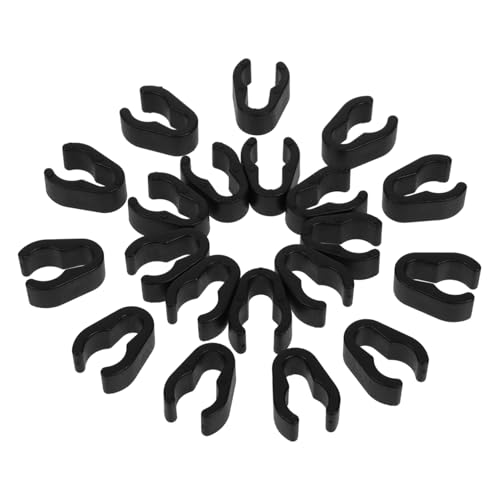 SOLUSTRE 20pcs Cable Management Clips for Microphone Stands Plastic Microphone Boompole Cable Clips Easy Installation