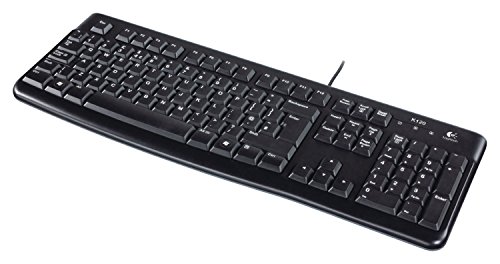 Logitech K120 Kabelgebundene Tastatur für Windows, US QWERTY-Layout - Schwarz