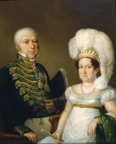 Tableau portrait d'un général et sa femme par Angelica Kauffmann 60x90cm