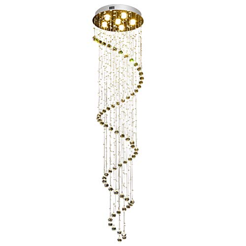 Healer Luxury Crystal Chandelier Ceiling Light with 3 GU10 LED Lights Modern Pendant