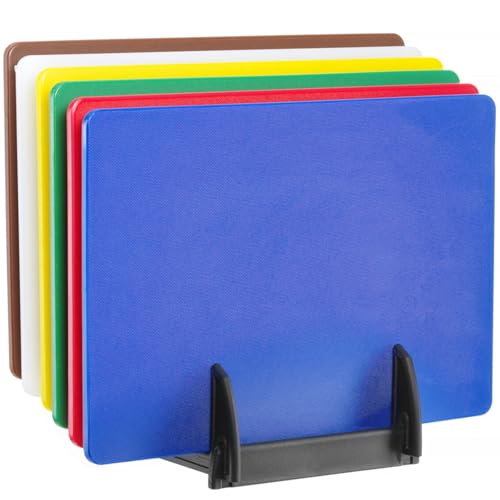 HENDI Set di 6 taglieri HACCP con supporto, lisci, 6