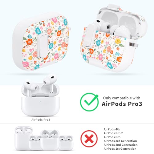 Image of for AirPods Pro 3 Case with Lock & Phone Stand,Cute Floral Pattern Style