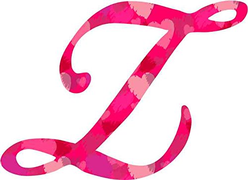 Amazon.com - StickerTalk Heart Pattern Cursive Z Monogram Vinyl