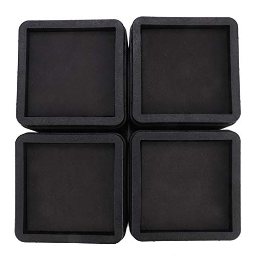 4 piezas de ropa de cama ajustable,Elevadores de cama, elevadores de muebles de cama, patas de muebles, plástico duradero apilable y antideslizante de espuma y almohadilla de goma, para sofá, cama, m