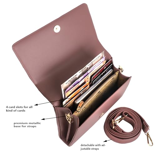 Image of ALSU Women's trendy Sling Bag | handbag | purse | crossbody bag| deattachable straps | adjustable straps |card slots side bag| phone pocket