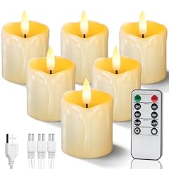 Ivory Base 2" x 2" (6 Pack,Rechargeable)