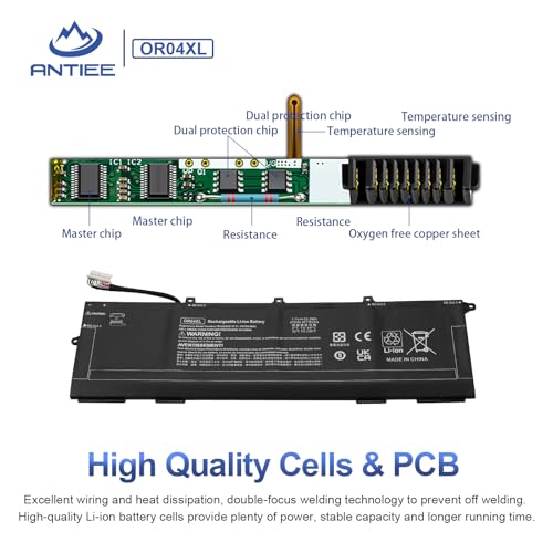 ANTIEE Bateria do laptopa 53.2Wh OR04XL do HP EliteBook X360 830 G5 G6 HP ZHAN X 13 G2 Series OR04053XL HSTNN-IB8U HSTNN-DB9C L34209-1B1 L34209-1C1 L34209-1C1 L34209-9-2B1 L.. 34449-002 L34449-005