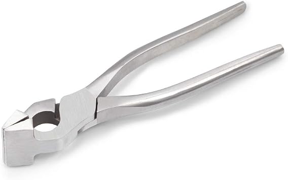 8 Inch Leathercraft Flatten Pliers Clamp Leather Edge Adjustment Press Flatten Plier Clamp For Bag Belt Wallet Labor Saving Flat-Nose Plier Leather Tools For Leather Working
