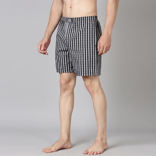 Image of Levi's 024 Boxer Shorts for Men | 100% Poplin Cotton | Checked Men's Boxers | Durable & Breathable | Smooth Hand-Feel | Inner Elastic Waistband | Functional Fly | Relaxed Leg Opening | Pack of 1
