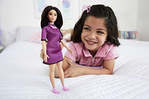 Muñeca Barbie Fashionistas Curvy con Vestido a Cuadros miniatura 2