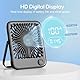 Dealswin Tischventilator Sehr Leise Stufenlos 1-100 Regler mit LED-Anzeige USB Ventilator Kleiner Tragbarer 3600mAh Akku Mini Ventilator für Schlafen, Büro, Heim, Im Freien, Küche, Reisen（Schwarz）