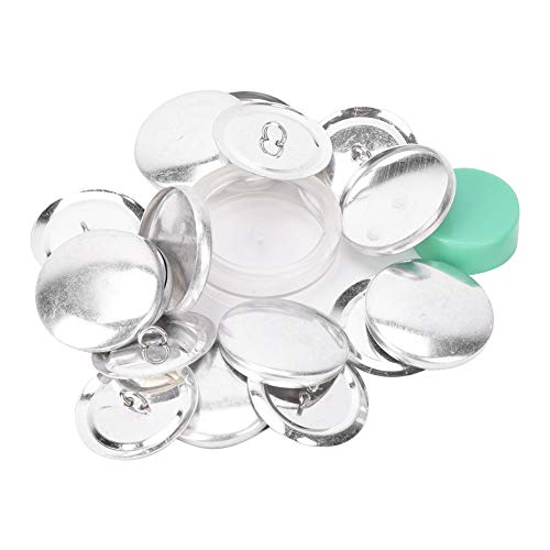 Self Cover Buttons Kit, Round Fabric Covered Button with Flat Backs 1 Buckle Tools and 10 Buckle Base Set, for DIY Handmade Crafts Buckle Making Tools (30MM) - Image 2