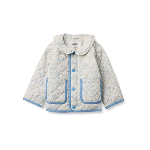 Image of Amazon Essentials x Sofia Grainge Toddler and Baby Girls' Midweight Quilted Field Jacket with Ruffle