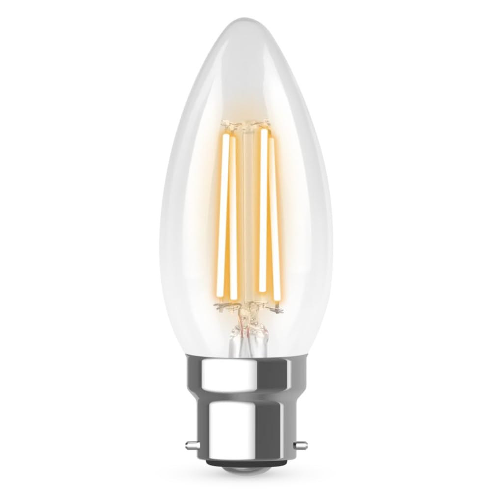 LED 35mm Candle 4.2W (40W eqv.) BC 4000K 220-240V Clear Dimmable Kosnic